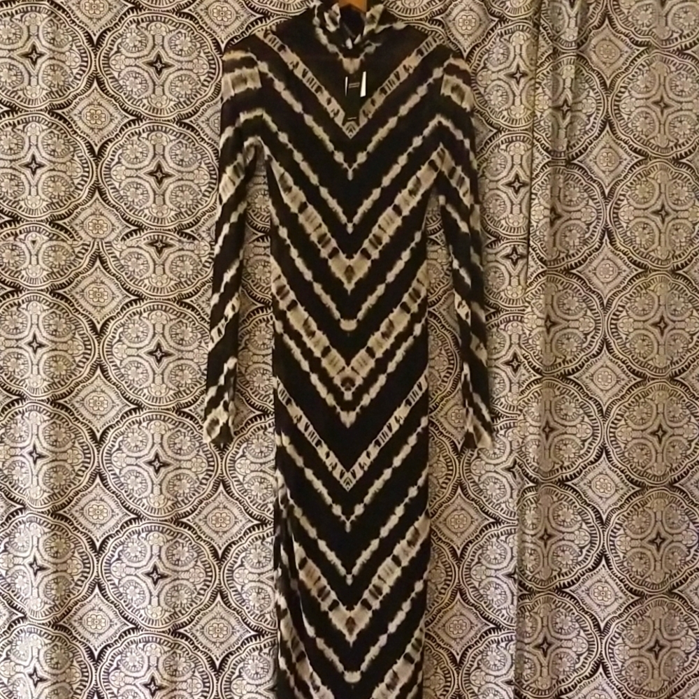 AFRM Shailene Turtle Neck Mesh Dress with Slip